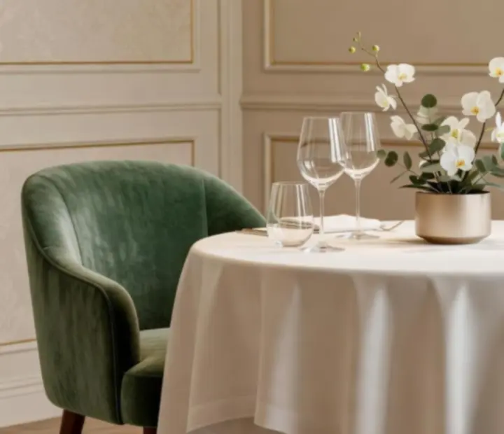 Refined interior seating with soft lighting and luxurious textures
