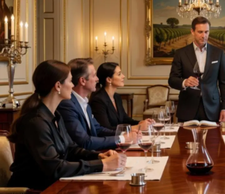 Sommelier leading a guided wine tasting session at Felt And Fork.