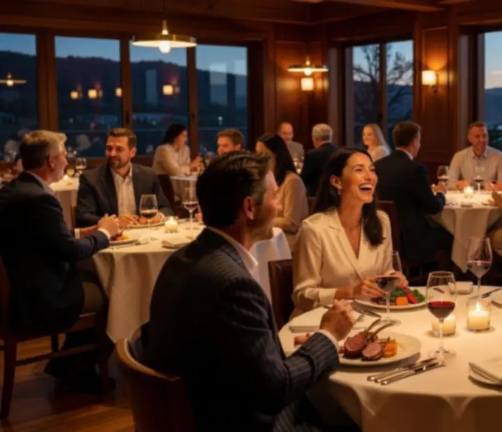 Stylish guest enjoying an elegant evening at Felt And Fork
